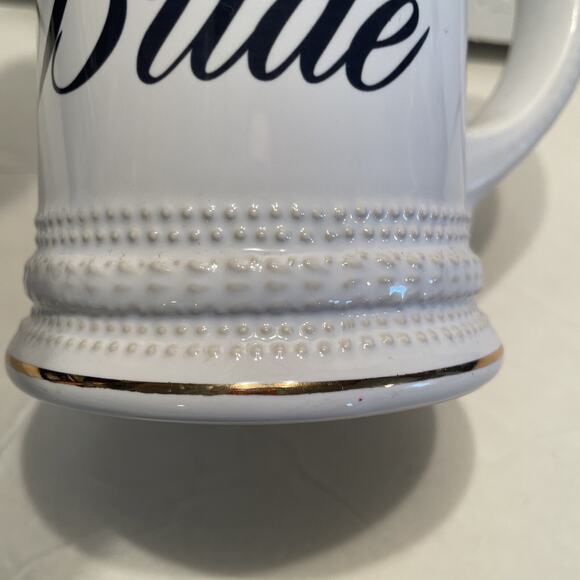 Father of the Bride White Beer Mug Stein 6.75" Orca Coatings - Picture 5 of 6